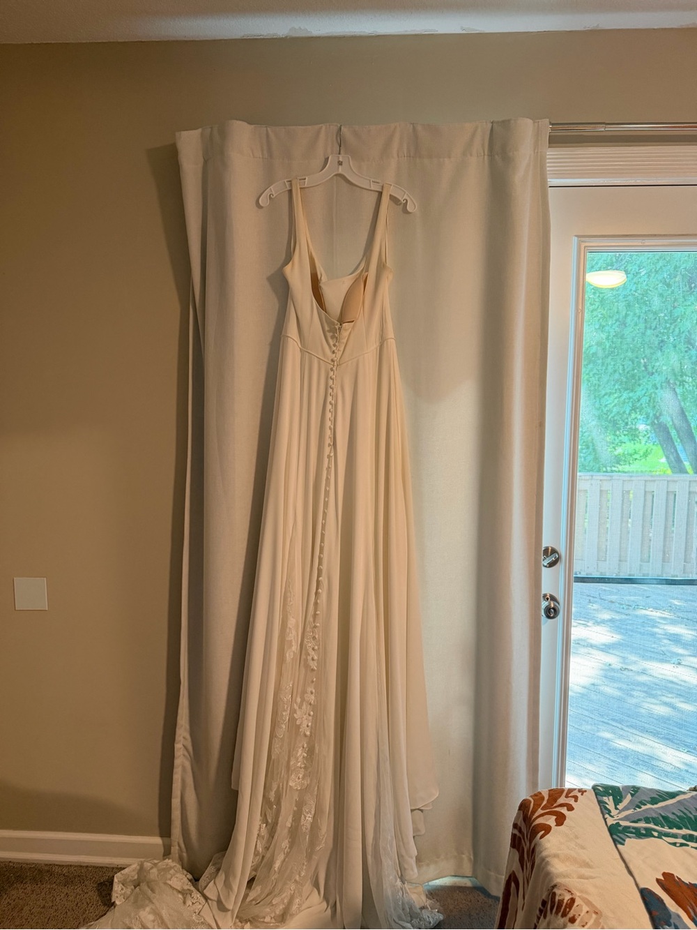 Elegant Bridal Gown with Lace Trim